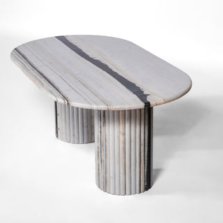 Linea Panda White Marble Coffee Table
