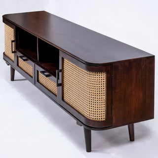 Abby Natural Rattan and Mango Wood TV Unit 180CM