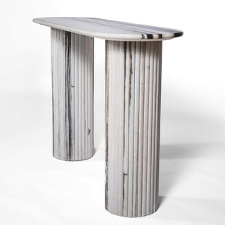 Linea Panda White Marble 125CM Console Table