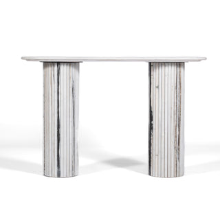 Linea Panda White Marble 125CM Console Table