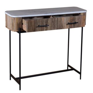 Kelby Natural - Marble Console Table