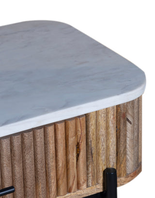 Kelby Natural - Marble Console Table