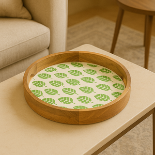 Meadow Round Mango Wood Serving Tray