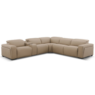 Hilton Premium Leather Modular Lounge With Dual Electric Recliners, Power Headrests & Smart Console