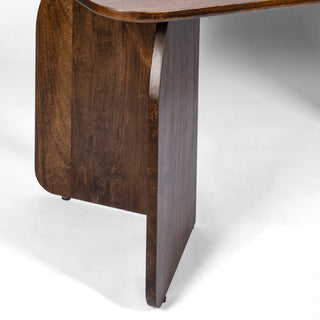 Savoy Mango Wood Dining Table - Walnut Finish