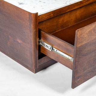 Savoy Natural Marble Coffee Table With 2 Drawers