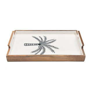 Palm Serving Tray with Handle