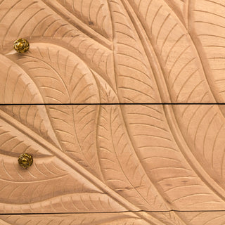 Canopy Hand-Carved Tallboy With 4 Drawers
