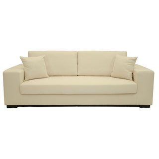 Manhattan 3 Seater Woven Fabric Sofa - Ivory