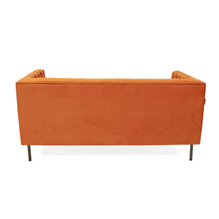 Chesterfield 2 Seater Velvet Sofa - Orange