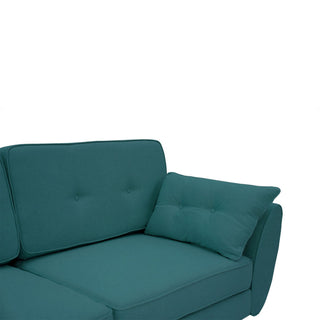 Twinplush 2 Seater Fabric Sofa - Tropical Blue
