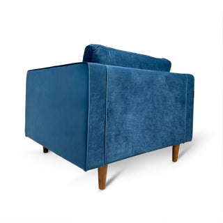 Duovelle 1 Seater Velvet Sofa - Blue