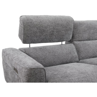 Tivoli 3 Seater Dual Electric Recliner with Electric Telescopic Headrests -Charcoal