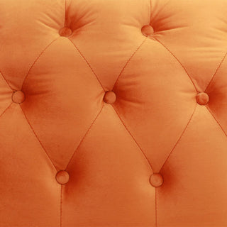 Chesterfield 3 Seater Velvet Sofa - Orange