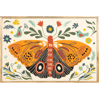 Embroidered Wooden Frame - Butterfly
