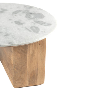 Logan White Marble Coffee Table