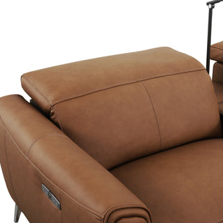 Bronte Standard corner configuration, shown in Oslo-Pecan leather - view 2