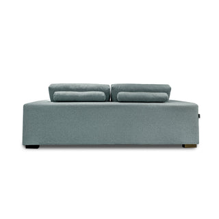 Manhattan 3 Seater Woven Fabric Sofa - Smoky Green