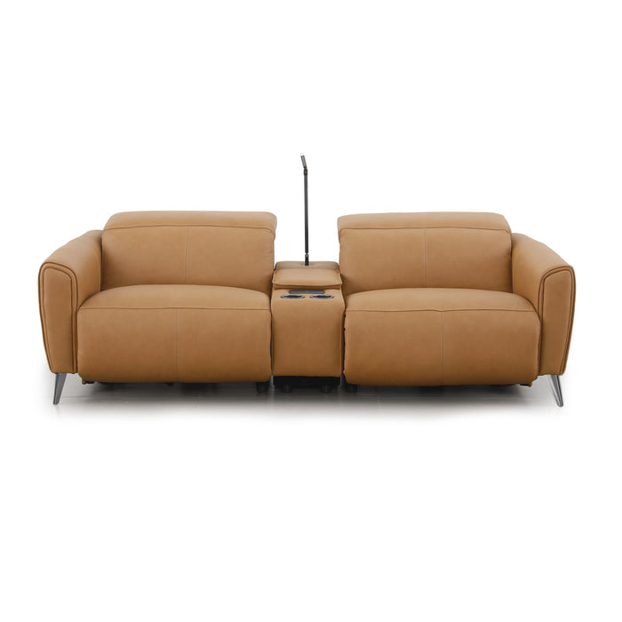 2 Seater With Console configuration, shown in Oslo-Antelope (Tan)