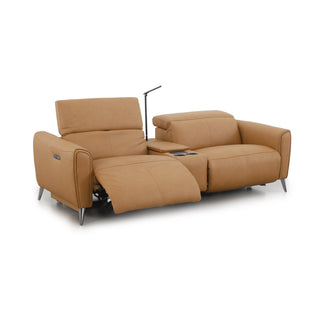 Bronte 2 Seater With Console, shown in Oslo-Antelope leather - side view