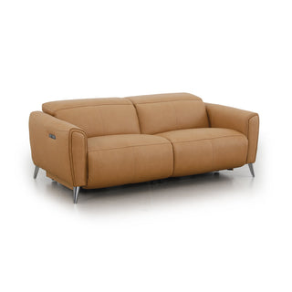 Bronte 2 Seater Without Console, shown in Oslo-Antelope leather - front view