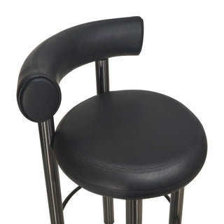 Amara Black Bar Stool - PU/Metal