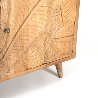 Canopy Small Buffet with Carved Wood