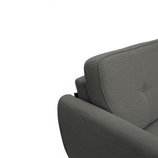 Twinplush 2 Seater Fabric Sofa - Dark Grey