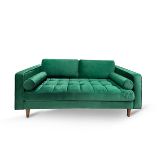Duovelle 2 Seater Velvet Sofa - Green
