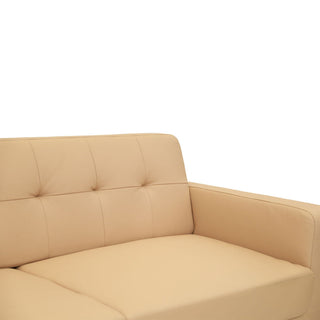 Bruno 2 Seater Leather Sofa - Off-White