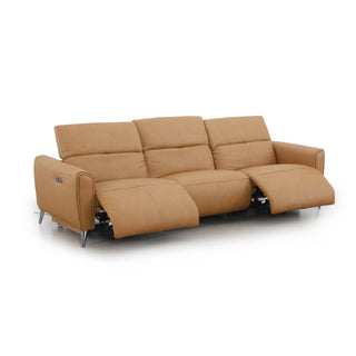 Bronte 3 Seater Without Console, shown in Oslo-Antelope leather - side view