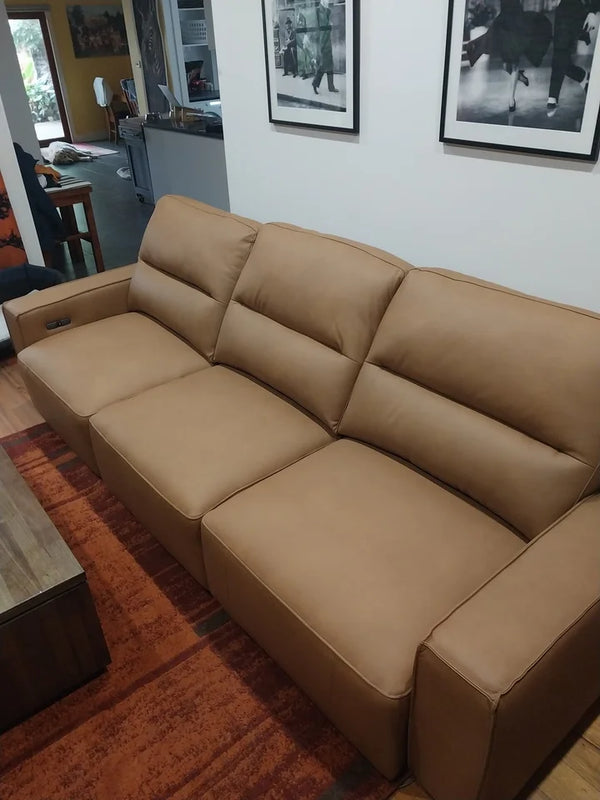 Darly 3 Seater Leather Electric Slide Out Sofa customer photo