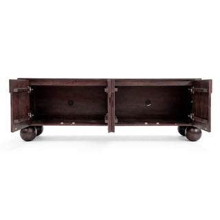 Atlas Chocolate Brown  Mango Wood TV unit  - 220CM