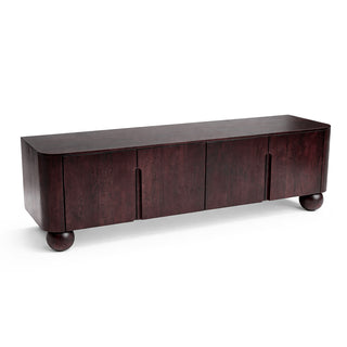 Atlas Chocolate Brown  Mango Wood TV unit  - 220CM