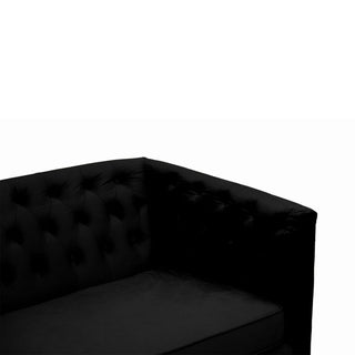 Chesterfield 3 Seater Velvet Sofa - Black