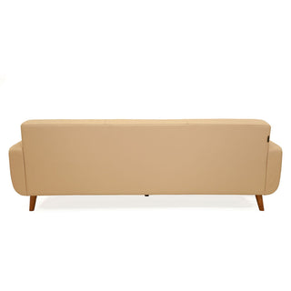 Bruno 3 Seater Leather Sofa - Off-White