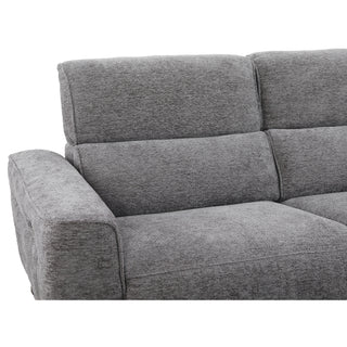 Tivoli 3 Seater Dual Electric Recliner with Electric Telescopic Headrests -Charcoal