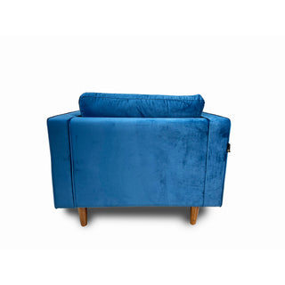 Duovelle 1 Seater Velvet Sofa - Blue