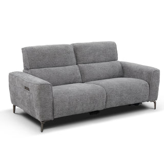 Tivoli 3 Seater Dual Electric Recliner with Electric Telescopic Headrests -Charcoal