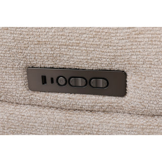 Tivoli 2 Seat Dual Electric Recliner with Electric Telescopic Headrests, Console, Wireless Charging & Speakers - Ivory