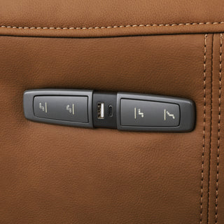 Bronte Standard corner configuration, shown in Oslo-Pecan leather - view 4