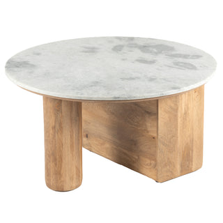Logan White Marble Coffee Table