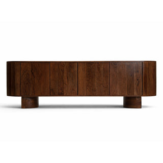 Regal Solid Acacia Wood Tv unit - Crescent Legs