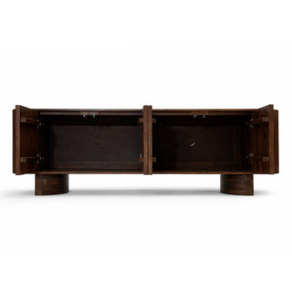 Regal Solid Acacia Wood Tv unit - Crescent Legs