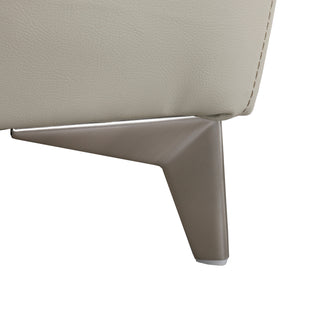 Velento Genuine Leather Electric Recliner Armchair - Cream