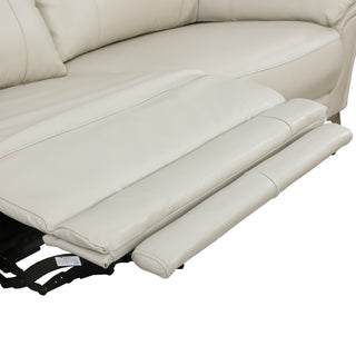 Velento 2 Seat Genuine Leather Dual Electric Recliner - Cream