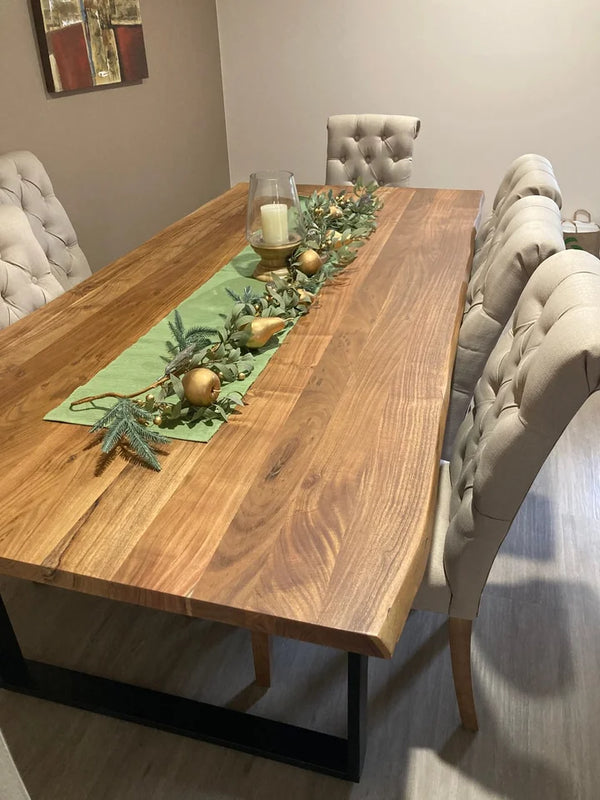 Savannah Live Edge Acacia Wood Dining Table customer photo