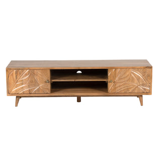 Canopy TV Unit with Carved Wood