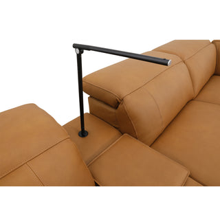 Bronte Genuine Leather lounge with Electric Recliners, Electric Headrests & Console