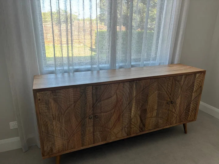 Simone Phillips at home with their DuraCrafts furniture